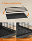 33.7" Wide Heavy-Duty Dog Crate Furniture Ink Black FredCo