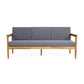 Modern wooden frame sofa with gray cushions, home furniture from FredCo International