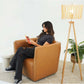 Callan Swivel Chair - Vegan Tan Leather FredCo