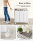 34.3-Gallon Laundry Hamper with Wheels Cloud White FredCo