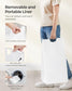 34.3-Gallon Laundry Hamper with Wheels Cloud White FredCo