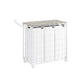 34.3-Gallon Laundry Hamper with Wheels Cloud White FredCo