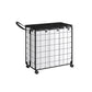 34.3-Gallon Laundry Hamper with Wheels Ink Black and Cloud White FredCo