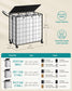 34.3-Gallon Laundry Hamper with Wheels Ink Black and Cloud White FredCo