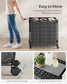 34.3-Gallon Laundry Hamper with Wheels Ink Black and Slate Gray FredCo