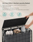 34.3-Gallon Laundry Hamper with Wheels Ink Black and Slate Gray FredCo