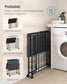 34.3-Gallon Laundry Hamper with Wheels Ink Black and Slate Gray FredCo