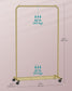 35.8" Wide Clothes Rack on Wheels Champagne Gold FredCo