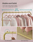 35.8" Wide Clothes Rack on Wheels Champagne Gold FredCo