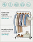 35.8" Wide Clothes Rack on Wheels Slate Gray FredCo