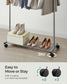 35.8" Wide Clothes Rack on Wheels Slate Gray FredCo