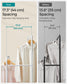 35.8" Wide Double-Rod Garment Rack on Wheels Cloud White FredCo