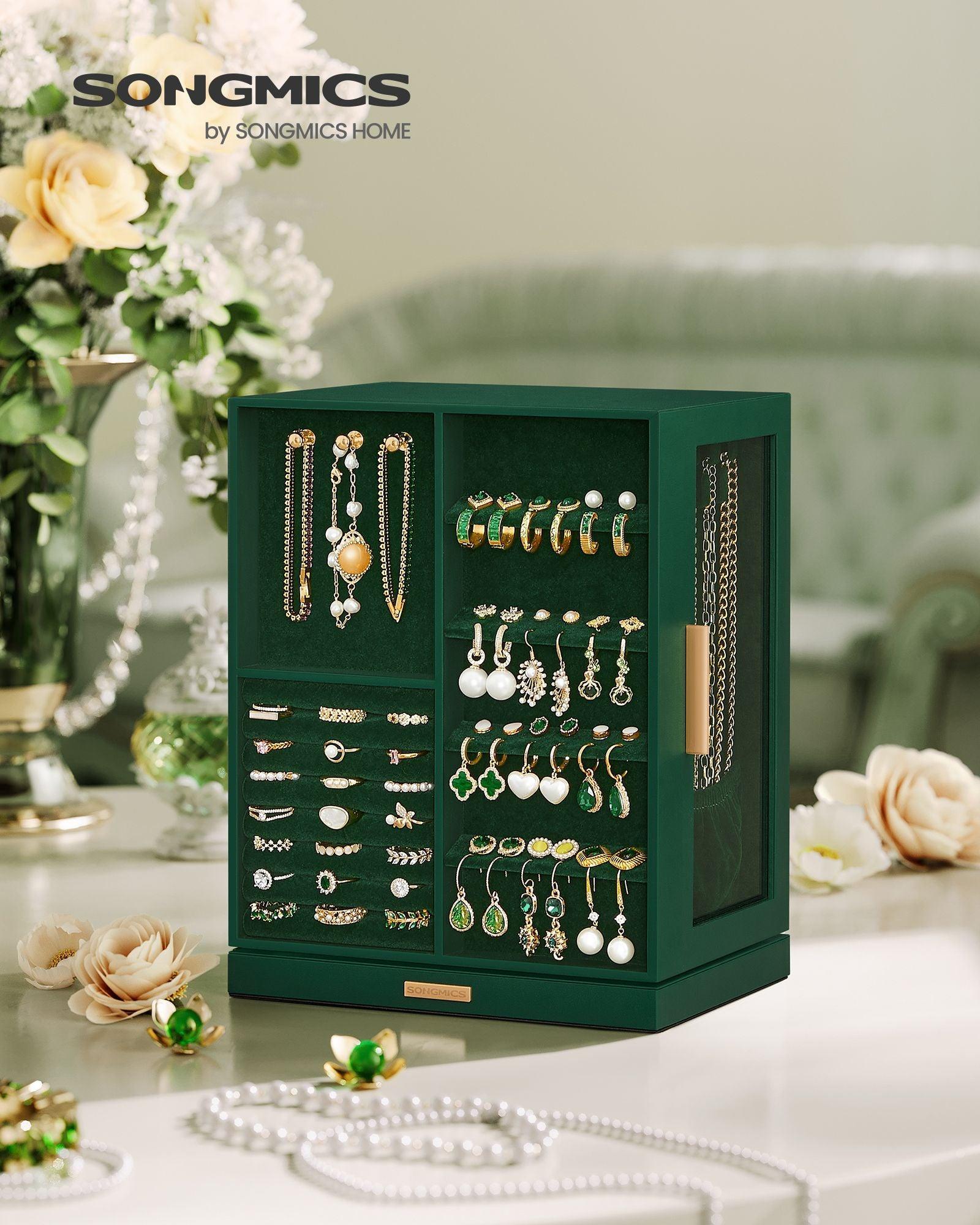 360° Rotating Jewellery Box Green FredCo