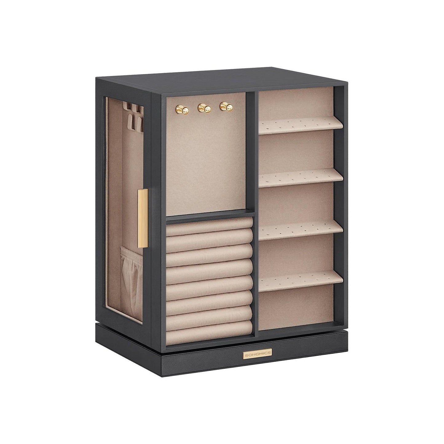 360° Rotating Jewellery Box Grey FredCo