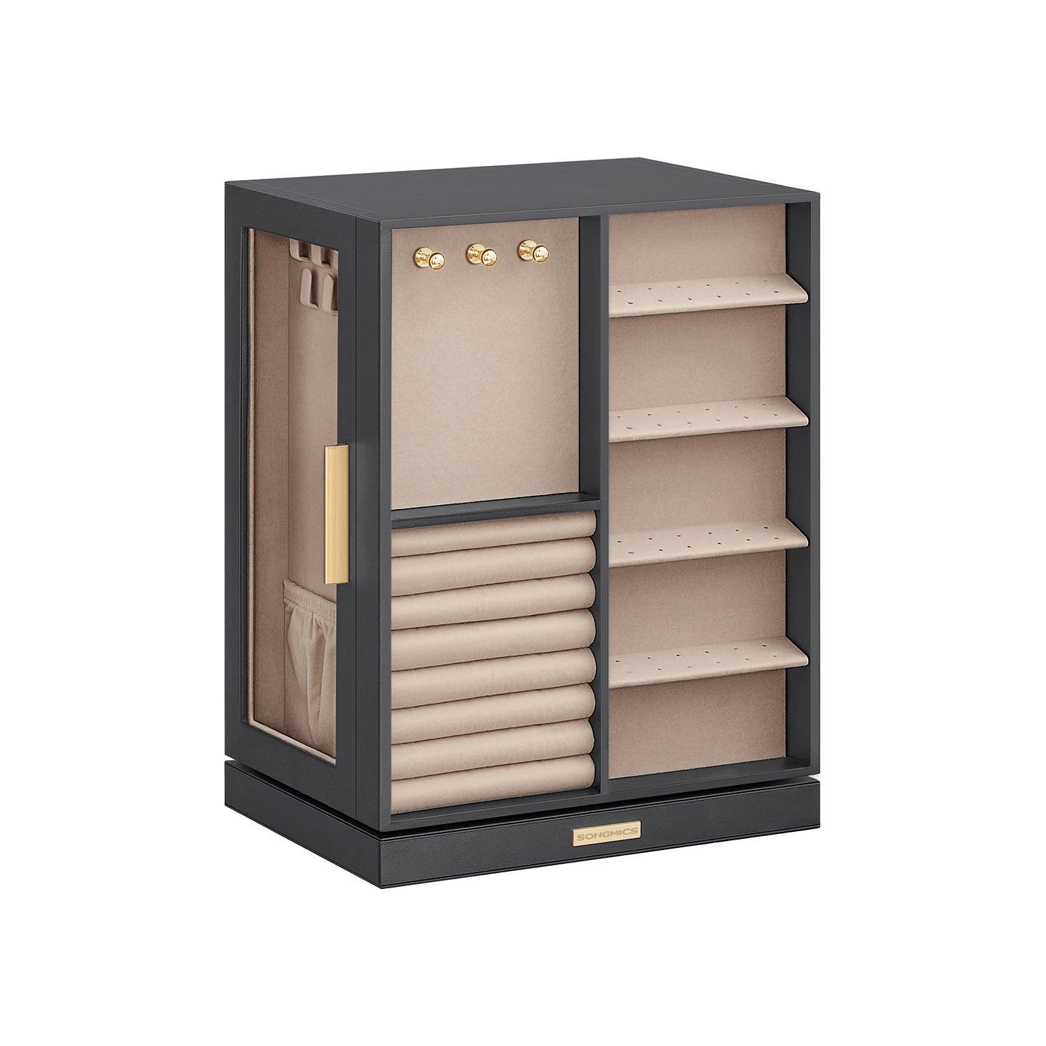 360° Rotating Jewellery Box Grey FredCo