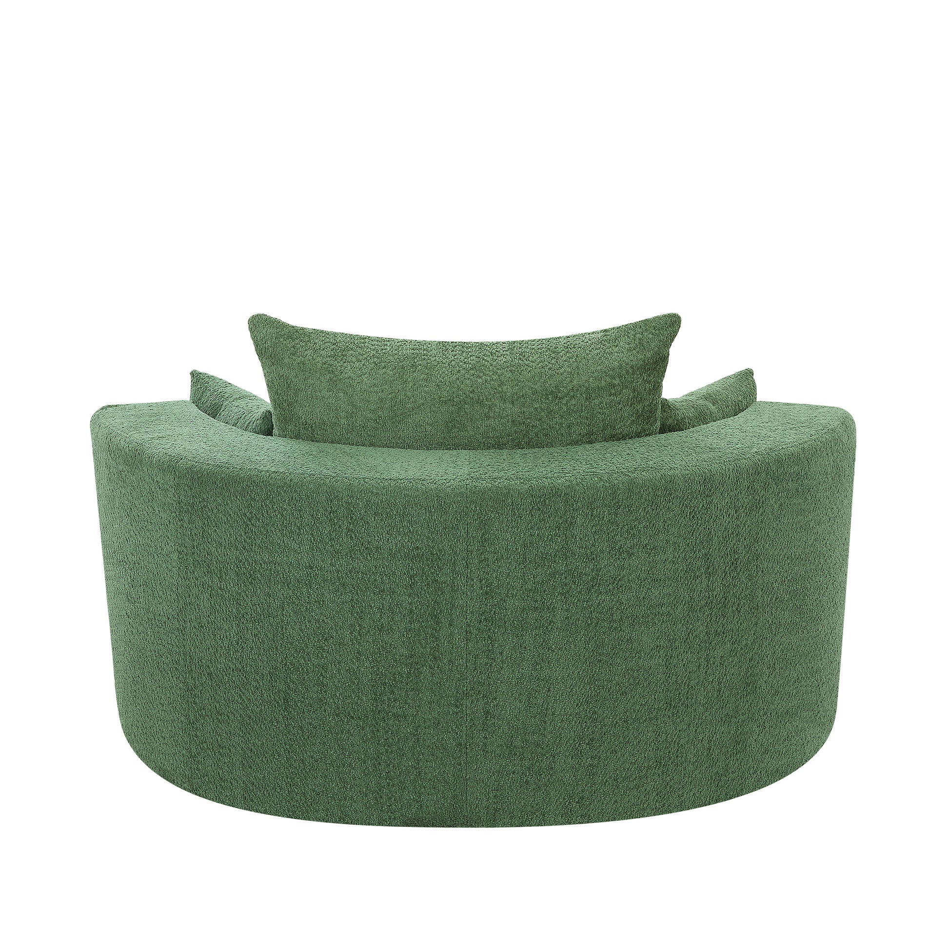 360° Swivel Chair Accent Barrel Chair Swivel Round Sofa Chair Green FredCo