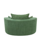 360° Swivel Chair Accent Barrel Chair Swivel Round Sofa Chair Green FredCo