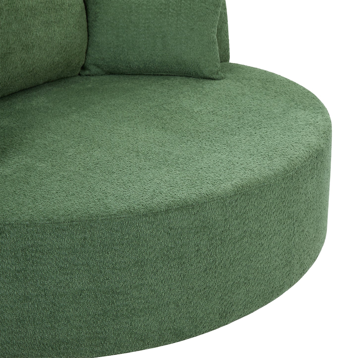 360° Swivel Chair Accent Barrel Chair Swivel Round Sofa Chair Green FredCo