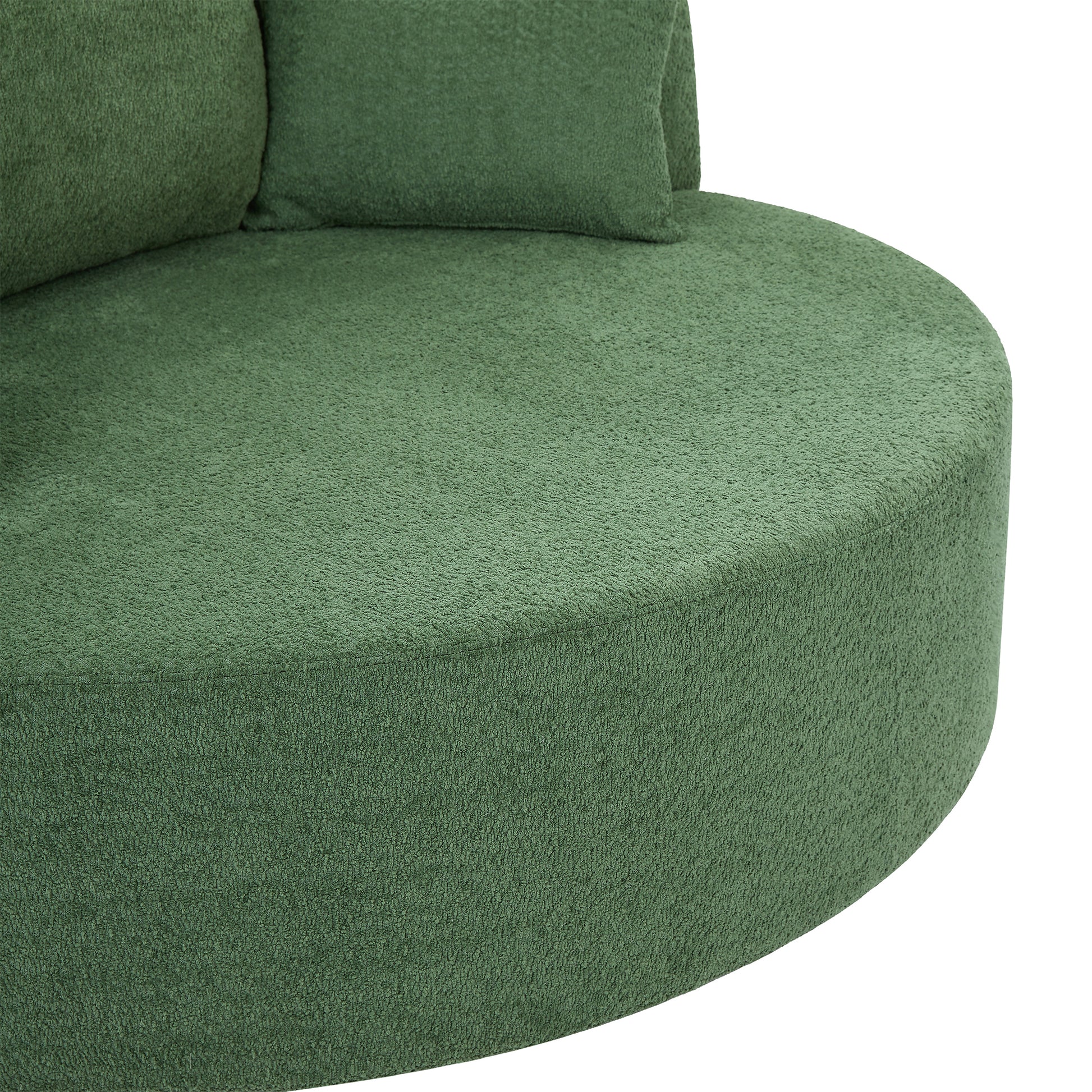 360° Swivel Chair Accent Barrel Chair Swivel Round Sofa Chair Green FredCo
