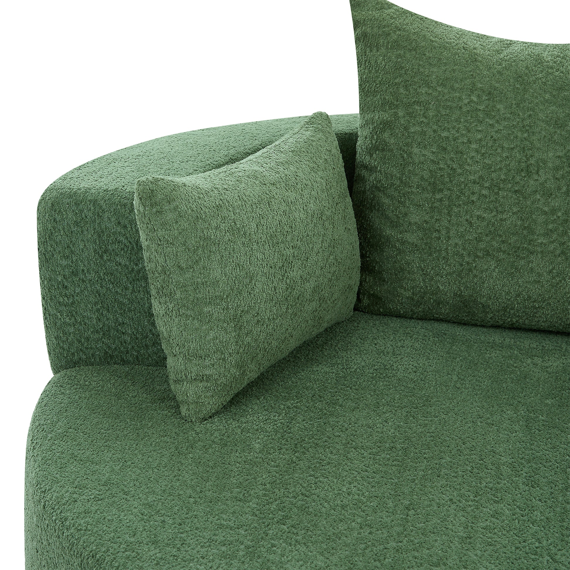 360° Swivel Chair Accent Barrel Chair Swivel Round Sofa Chair Green FredCo