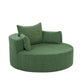 360° Swivel Chair Accent Barrel Chair Swivel Round Sofa Chair Green FredCo