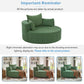 360° Swivel Chair Accent Barrel Chair Swivel Round Sofa Chair Green FredCo