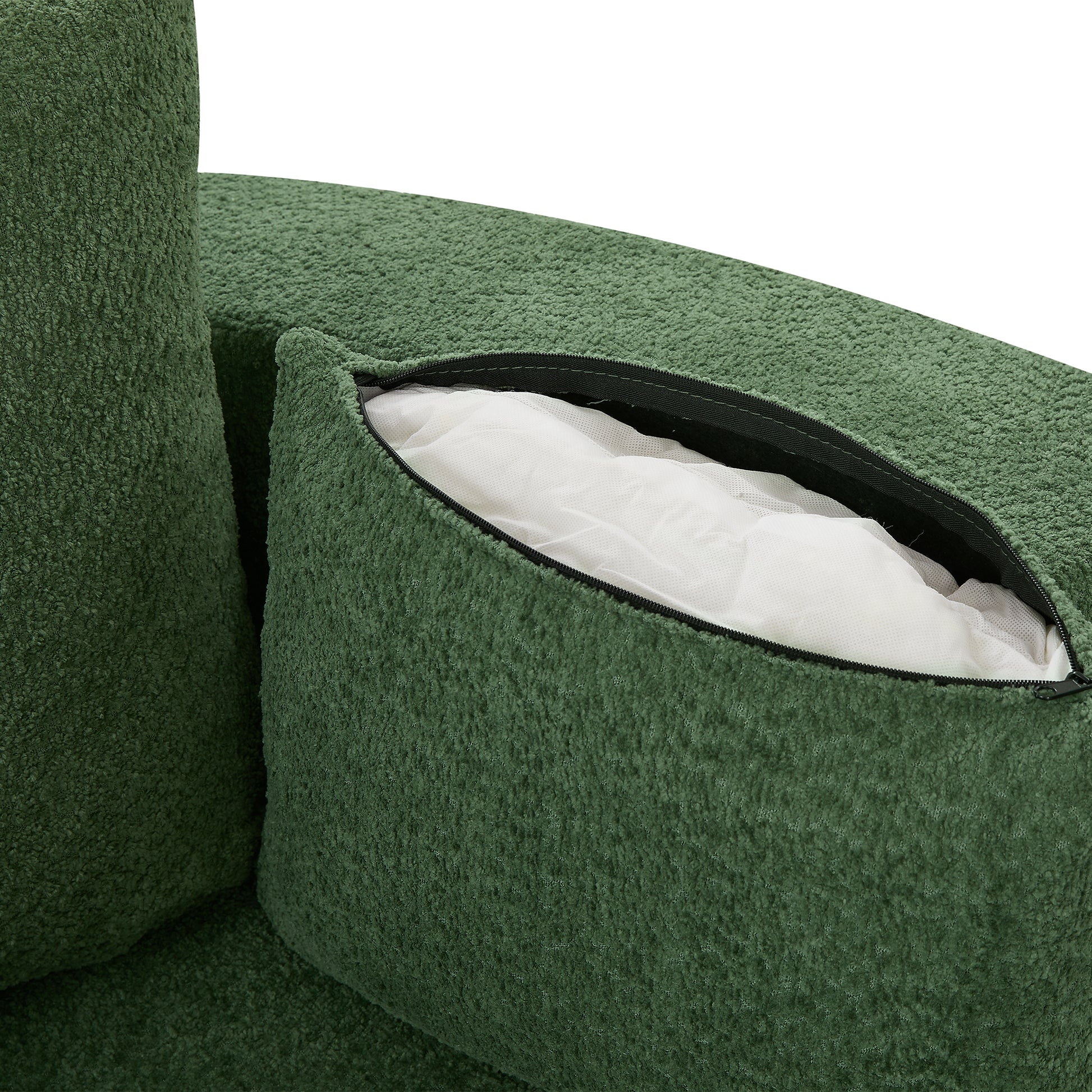 360° Swivel Chair Accent Barrel Chair Swivel Round Sofa Chair Green FredCo