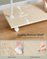 38.8" Wide Clothes Rack with Wheels Natural Beige and Cloud White FredCo