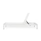 Outdoor Chaise Lounge Chair, Aluminum Adjustable Outside Chair for Pool Patio Beach Yard, All Weather Use UV Resistant 400lbs Weight Capacity, White FredCo