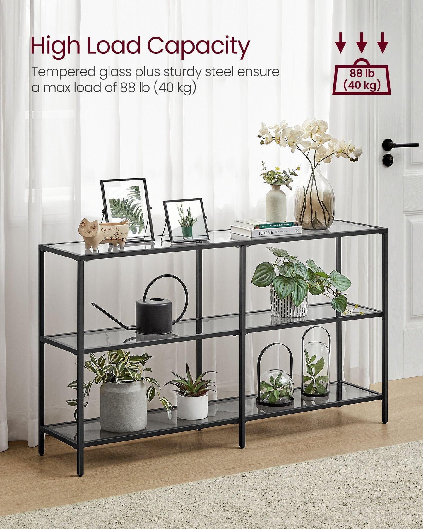 39.4'' Console Table with 3 Shelves FredCo