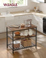 39.4 Inches Kitchen Shelf with Large Worktop Brown FredCo