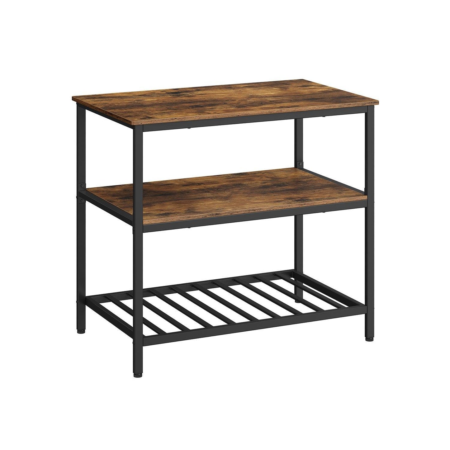39.4 Inches Kitchen Shelf with Large Worktop Brown FredCo