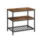 39.4 Inches Kitchen Shelf with Large Worktop Brown FredCo