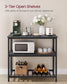 39.4 Inches Kitchen Shelf with Large Worktop Ebonised Oak FredCo