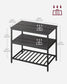 39.4 Inches Kitchen Shelf with Large Worktop Ebonised Oak FredCo