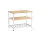 39.4 Inches Kitchen Shelf with Large Worktop Oak FredCo