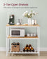 39.4 Inches Kitchen Shelf with Large Worktop Oak FredCo