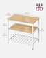 39.4 Inches Kitchen Shelf with Large Worktop Oak FredCo