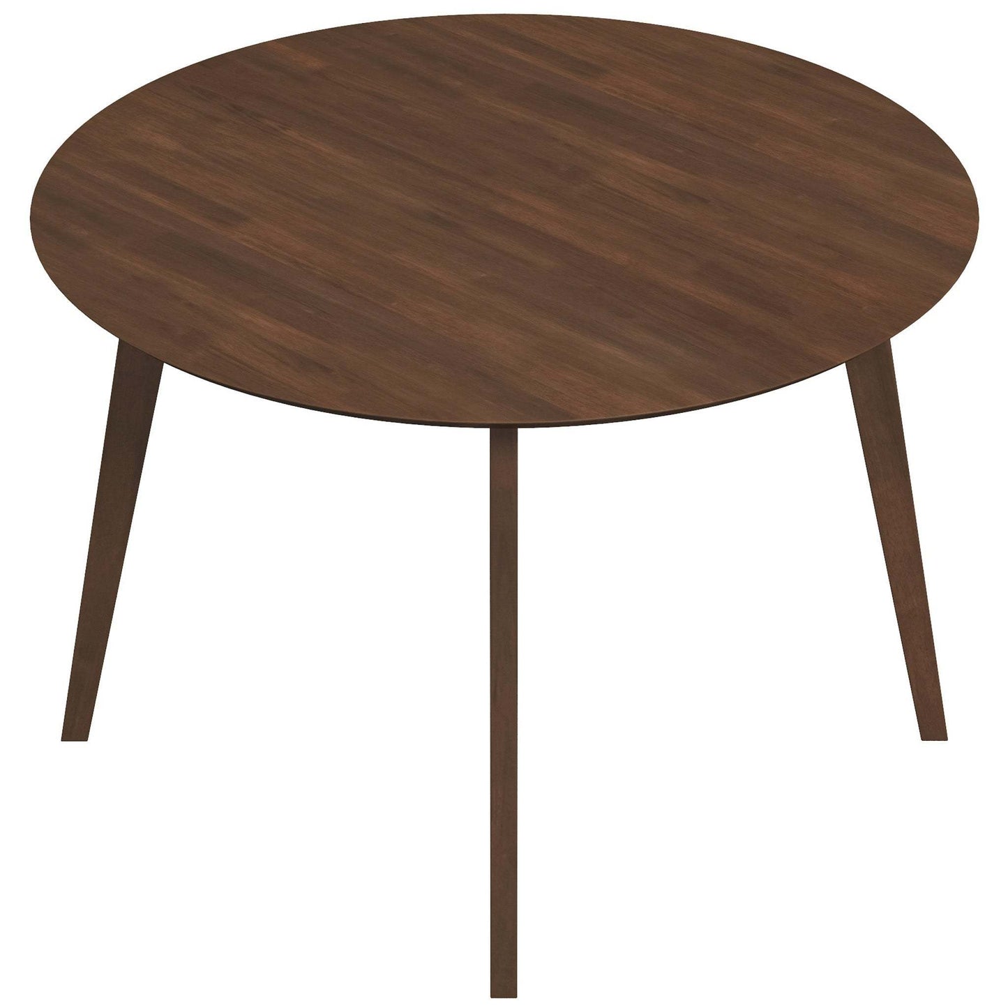 Lara Mid-Century Modern Dining Table Walnut Finish Solid Wood 43 Inch FredCo