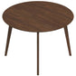 Lara Mid-Century Modern Dining Table Walnut Finish Solid Wood 43 Inch FredCo
