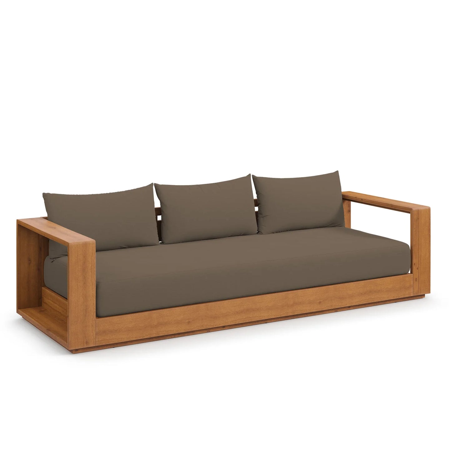 Sofá de madera de acacia para patio exterior Modway Tahoe