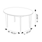 Lara Mid-Century Modern Dining Table Walnut Finish Solid Wood 43 Inch FredCo