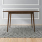 Mary Modern Style Solid Wood Rectangular Dining Kitchen Table Brown Finish Beveled Edges FredCo