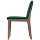 Laura Mid-Century Modern Solid Wood Dining Chair Set of 2 Green Velvet 20 x 20 x 32 inches FredCo