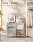 4-Cube Plastic Shoe Rack with Doors Cloud White FredCo