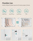 4-Cube Plastic Shoe Rack with Doors Cloud White FredCo