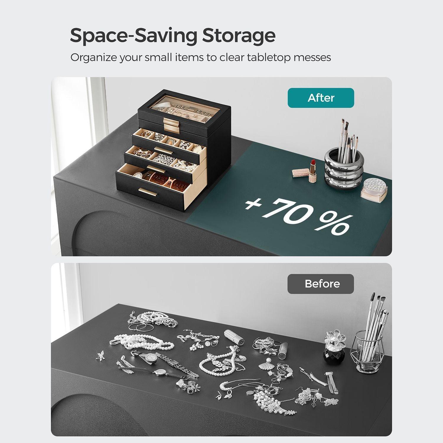 4-Layer Jewelry Box with Glass Lid FredCo