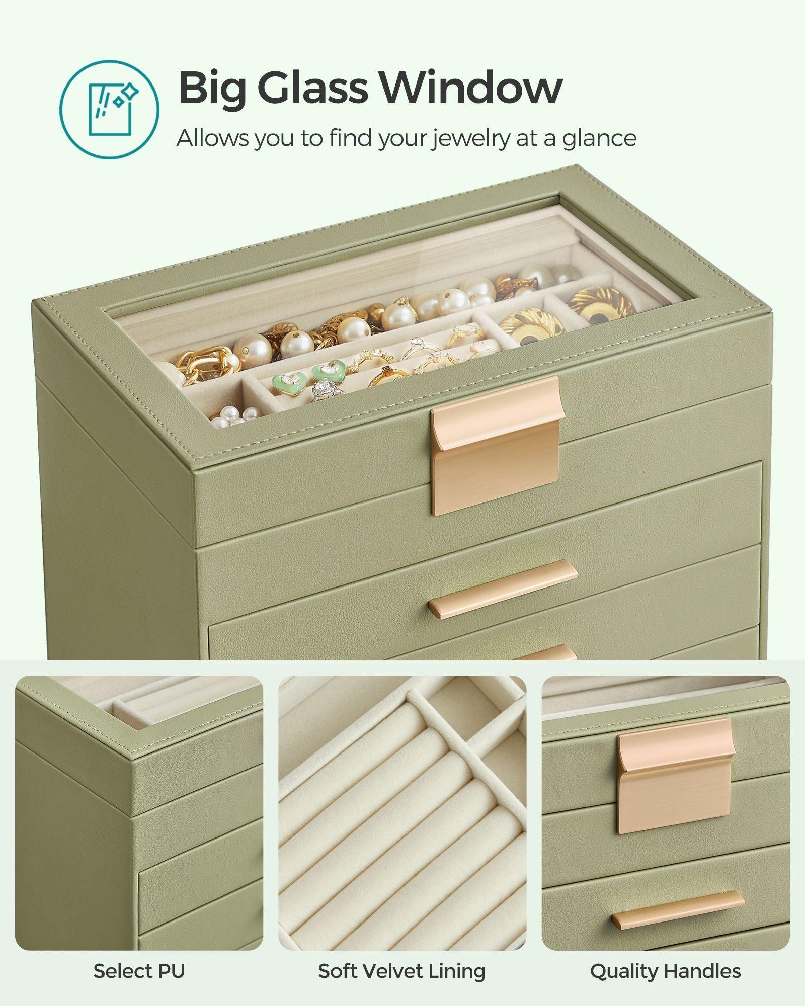 4-Layer Jewelry Organizer Green FredCo