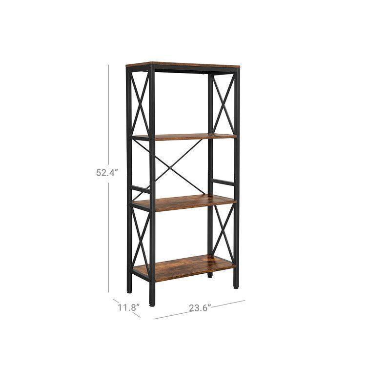 4 Open Shelves Bookcase FredCo
