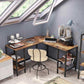 4 Shelves Computer Desk FredCo